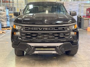 GMC Sierra 1500 Bumper - Front - Go Rhino - Element with Fixed Lightbar Mount - Textured Black - `22-`26 GMC Sierra 1500 Bumper - Front - Go Rhino - Element with Fixed Lightbar Mount - Textured Black - `22-`26